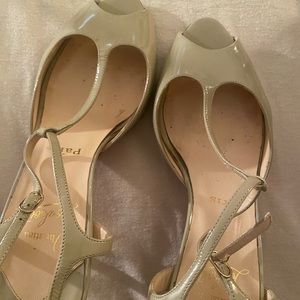 Authentic Christian Louboutin t strap heels